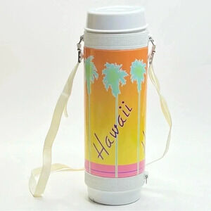 Vintage Tiger Thermos by Studio Nova Hawaii 25oz Push Button Strap